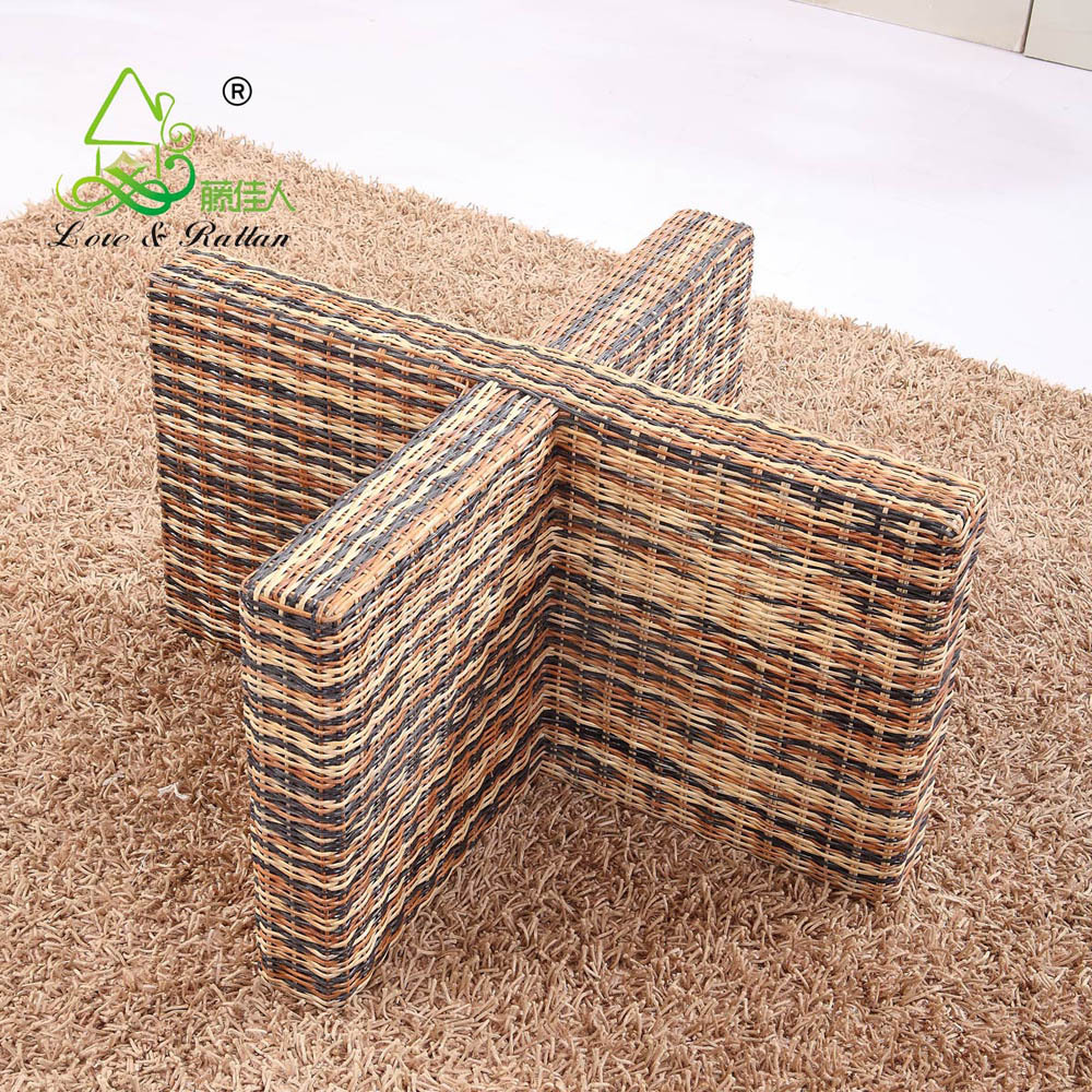 2015 Stylish Multifunctional Storage Wooden and Glass Coffee Table and Stools
