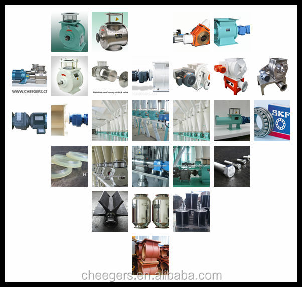 Rotary airlock valve for rice mill