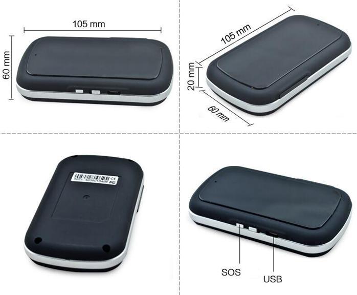 Black low cost 3.7v 4400mah remote moitoring GSM/GPRS gps tracking for personal with sos