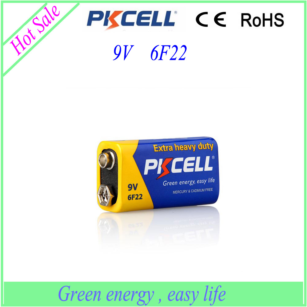 Высокое качество pkcell марка 9 В 6f22 батареи высокой мощности дистанционного управления батарея сухих элементов