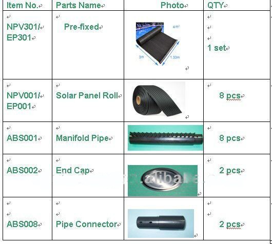 pool solar heating kit