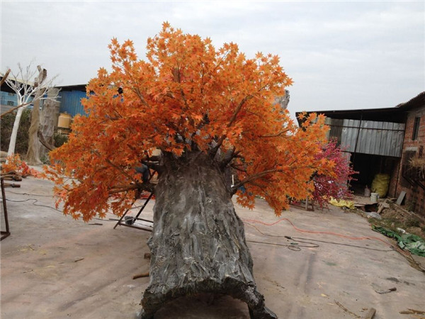 2016カスタマイズされた鋼人工秋赤いカエデの木で枝や葉仕入れ・メーカー・工場