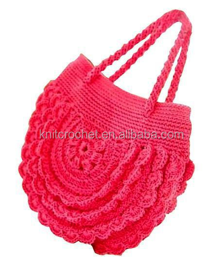 Hand Crochet Bag, child flower crochet bag, wool crochet flower bag ...