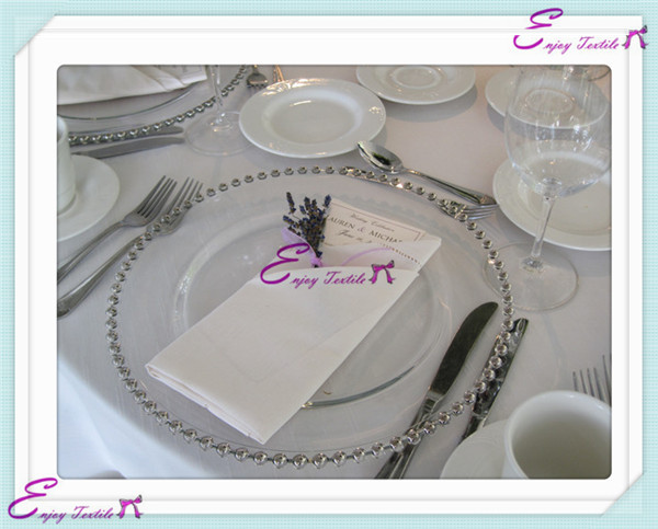 のガラスの器yhp#21ビーズの結婚式卸売宴会のイベントの装飾の皿問屋・仕入れ・卸・卸売り
