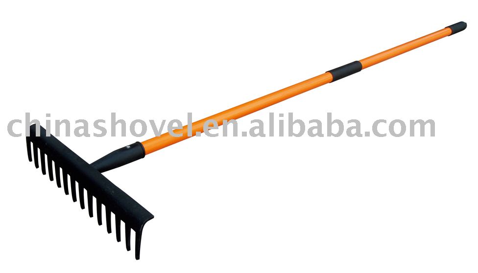 Ar014 Steel Rake With Long Fibreglass Handle Buy Farming Steel Rakes