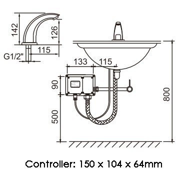 デッキがマウントされている自動センサーの浴室の蛇口ing-9106( ups)問屋・仕入れ・卸・卸売り