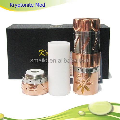 Top mech mod copper Kryptonite 26650 mod mechanical mod ecig 26650 rda
