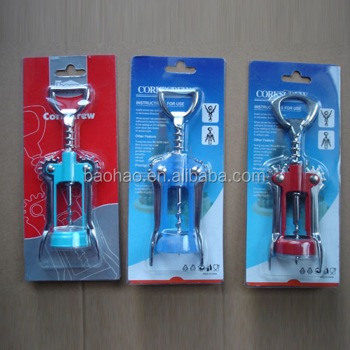 Red Wine corkscrew and Rabbit corkscrew set with black corkscrew and foil cutter
