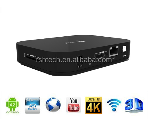 アンドロイド4.2クアッドコアa31s4khdメディアプレーヤーのサポートアンドロイドテレビボックススマートビデオのデコード問屋・仕入れ・卸・卸売り