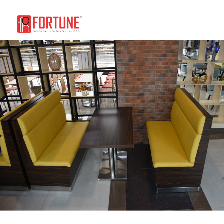 Modern American Retro Style Restaurant Diner Leather Bench Seat