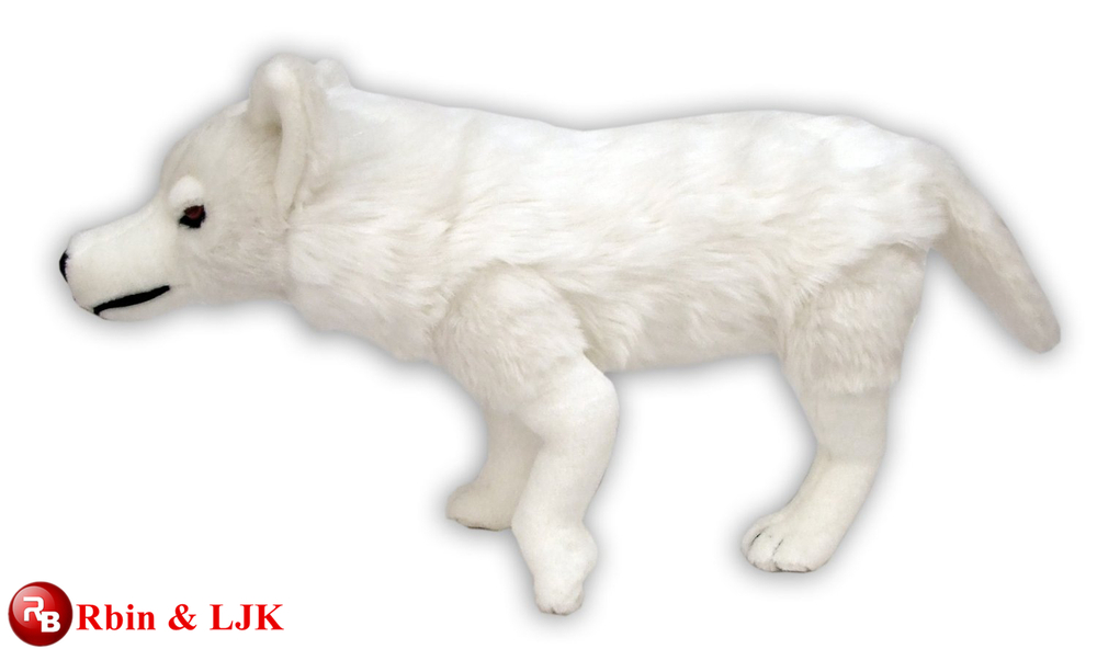 white wolf plush toy