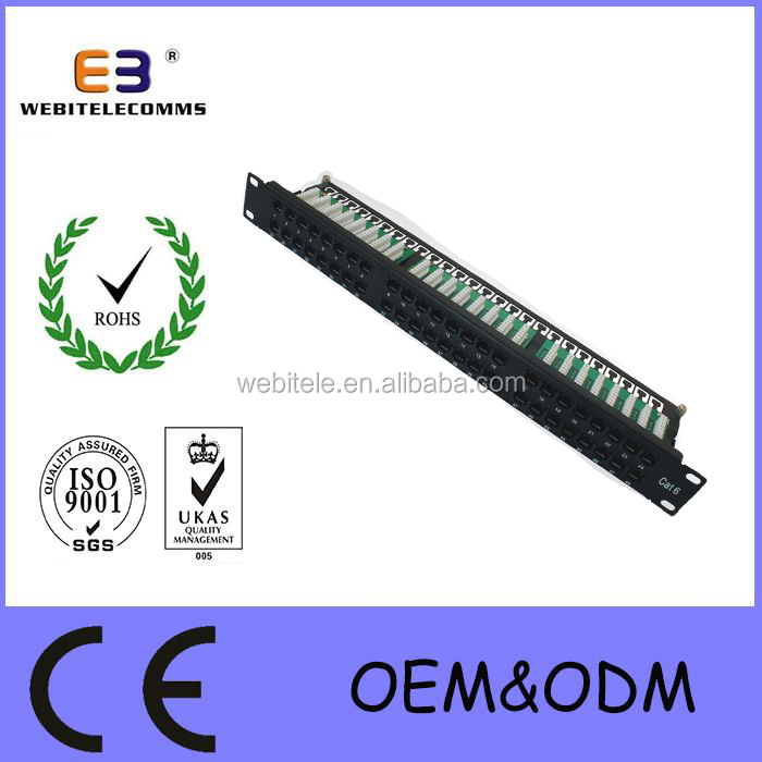 24ポートstpパッチパネル、 19インチ、 cat5e/cat6/cat6aパッチパネル、 クローネidc問屋・仕入れ・卸・卸売り