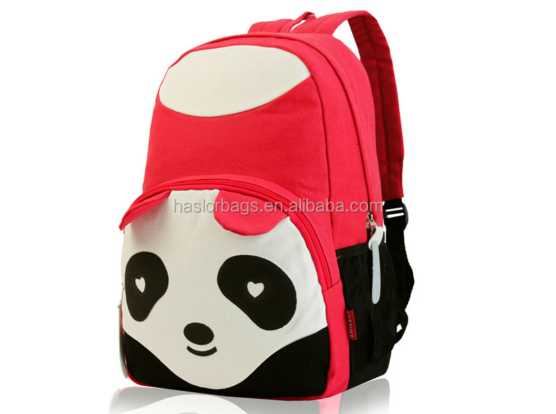 2015 Cute new design cartoon panda backpack for school teens