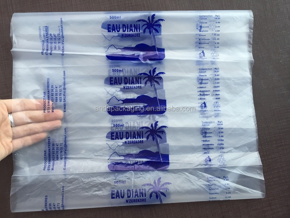ヒートシールプラスチック水印刷フィルム500ミリリットル水サシェバッグ/カスタムデザイン3l飲料プラスチックバッグ仕入れ・メーカー・工場
