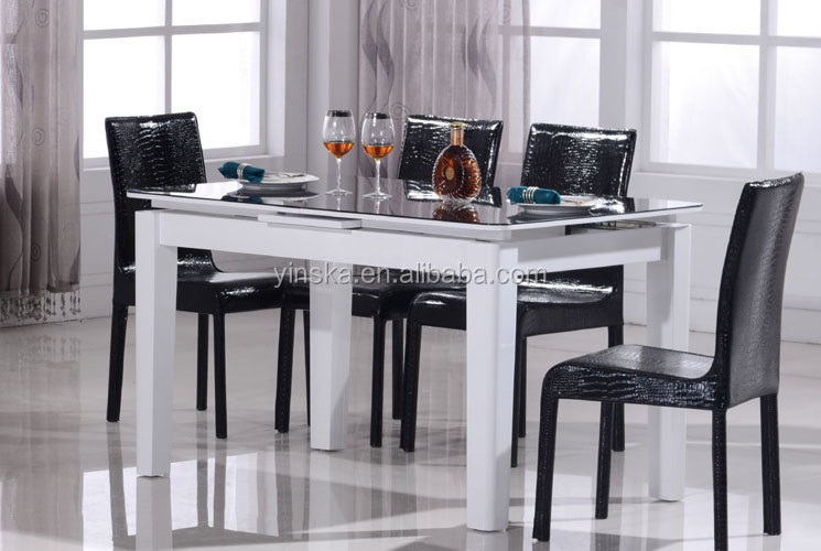家具拡張可能なガラスダイニングテーブル仕入れ・メーカー・工場