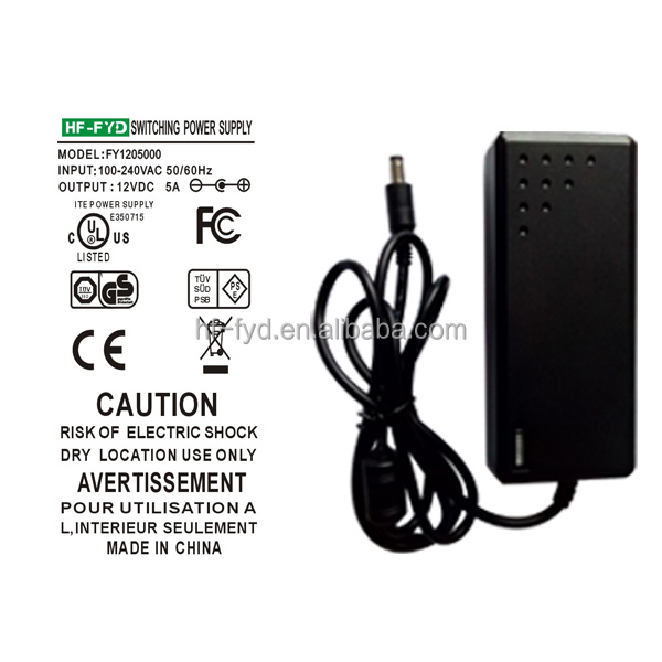 Hf-fydfy1205000100-240v12v5aacdc電源アダプタul付き1310クラス2仕入れ・メーカー・工場