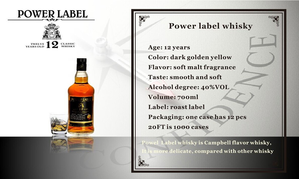 China factory hot sale duplicate whisky from china,crown royal whisky bottle pric