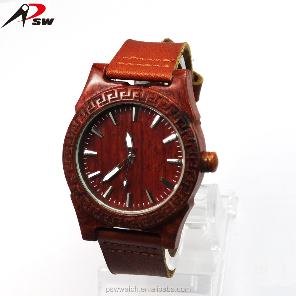 High quality new fashion wooden watch, 100% natural watch wood, wooden wrist watch