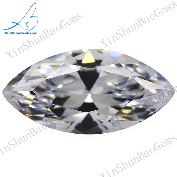 Marquise cut clear white cubic zirconia stone, Factory Price synthetic cz