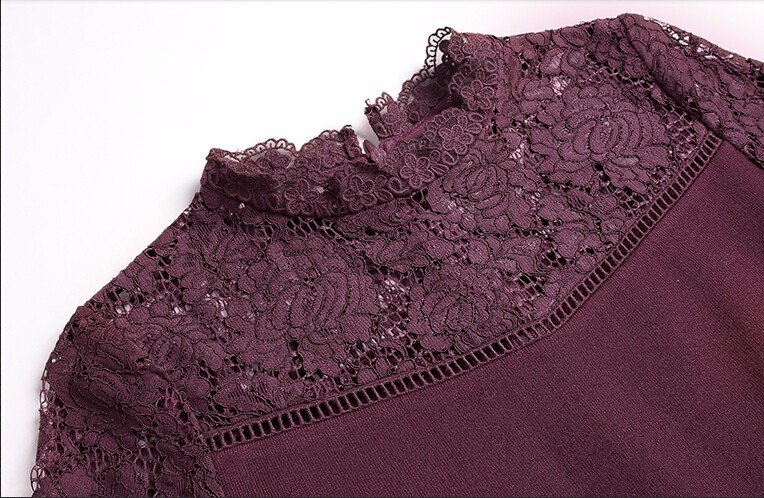 2016春新しい デザイン美しい レース ウール fabic ワンピース ファッション レディ ドレス仕入れ・メーカー・工場