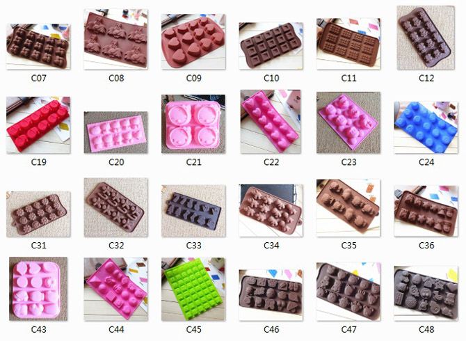MFG Various shape silicone chocolate molds textured egg shape cake decorate push mold