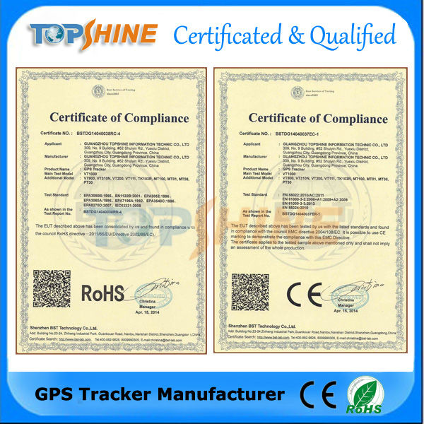 GPS Tracker Certificate