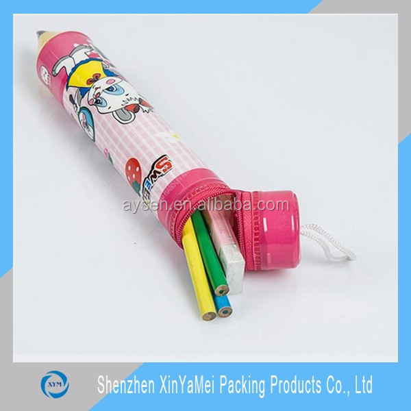 2015 alibaba fashion colored pvc pencil bag, waterproof color frosted pvc pencil case