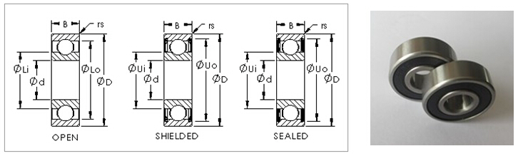 Lot De 10 Roulements à Billes Multi-usages Avec Joint En