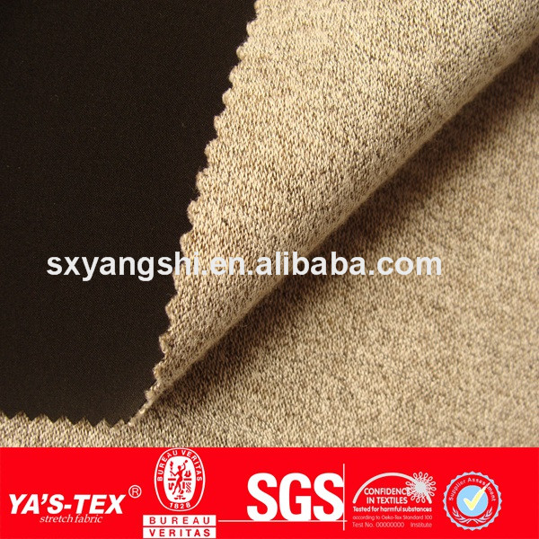 waterproof woven print 4 way stretch lycra fabric with tpu film bonded fleece fabric for jacket 