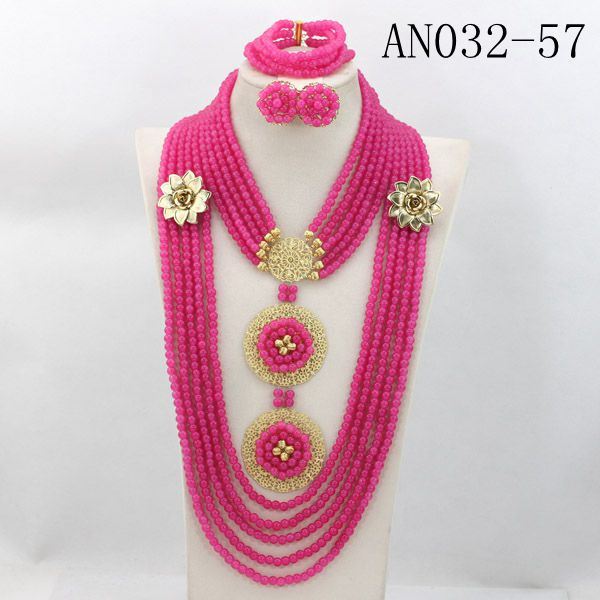 Nigeria Fashion beads handmade jewelry african beads jewelry set