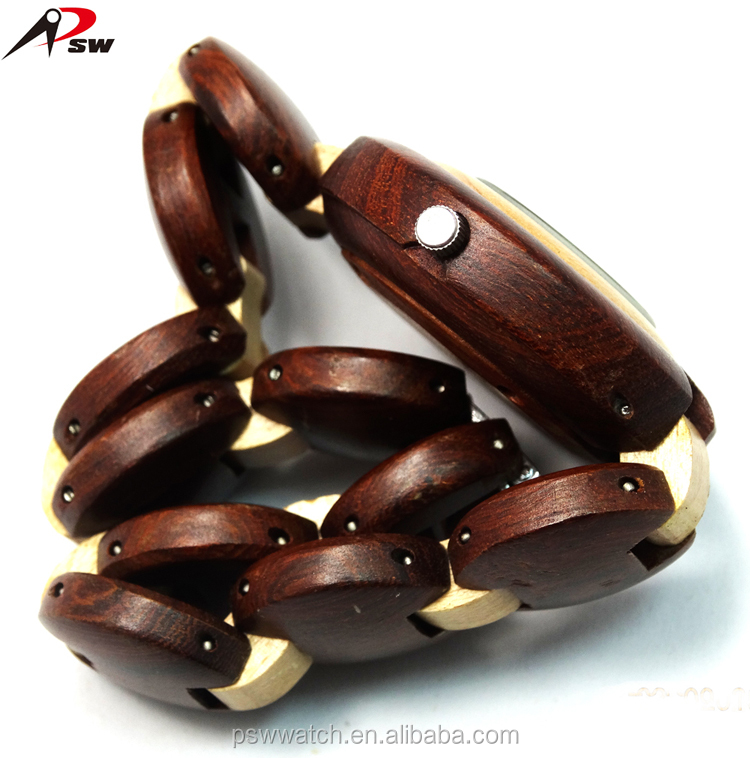 2015 new design Japan quartz wooden watch women bamboo bracelet watch