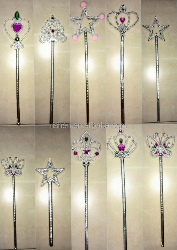 silver plated fashion high quality plastic fairy maiden sticks