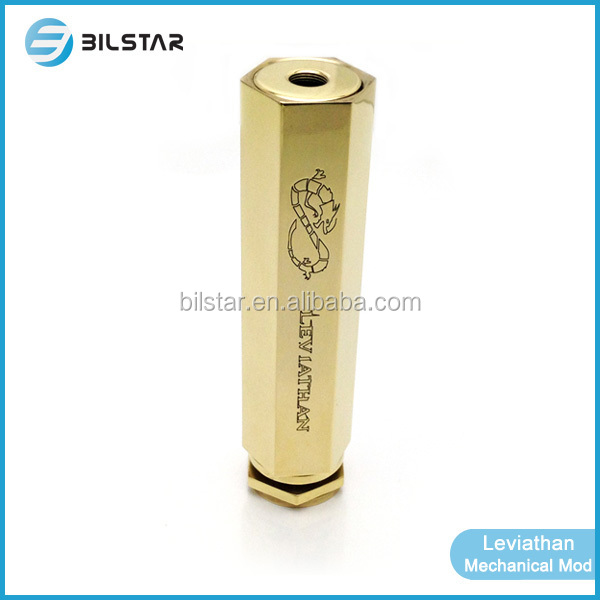 100% Original Mechanical Mod Leviathan Mod Brass polished 18650 battery mod by Bilstar