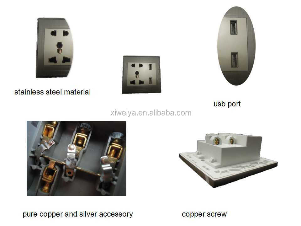 高品質、 ヒット商品、 ステンレス鋼materiial、 usbコンセント茶色仕入れ・メーカー・工場