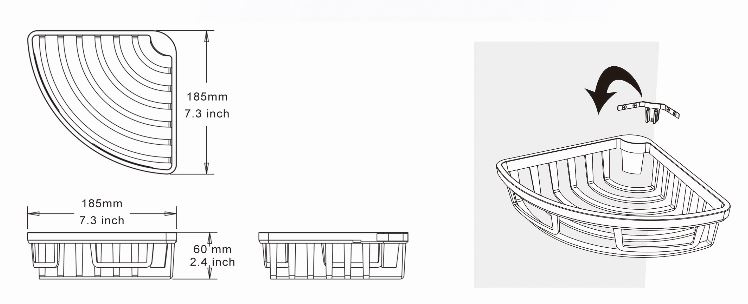 モダンなデザインのクローム亜鉛合金のシャワーキャディの浴室のコーナーシェルフ仕入れ・メーカー・工場