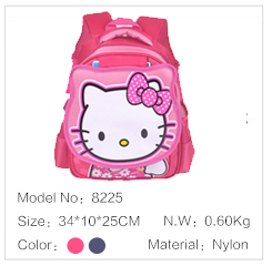 中国の漫画の学校のバックパックバッグ解凍しかわいいピンクと女の子のためのナイロン素材仕入れ・メーカー・工場
