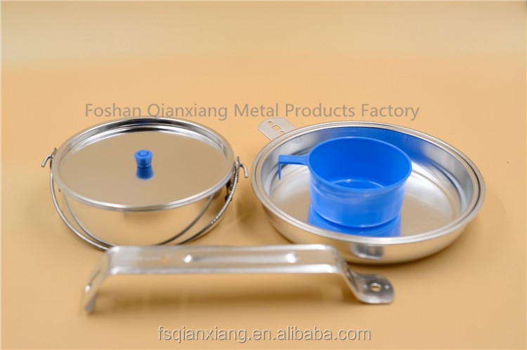 factory direct sale silver metal pinic set quality dinnerware