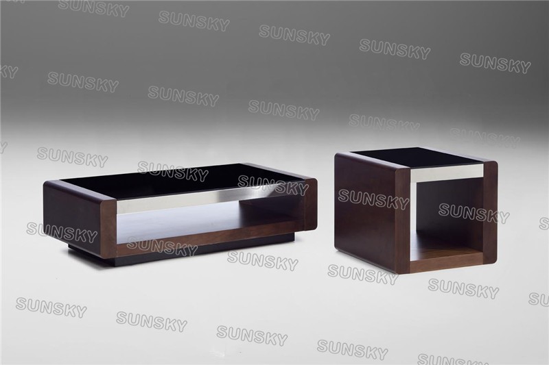 人気強化黒ガラス木製現代のテレビスタンド672D-F仕入れ・メーカー・工場