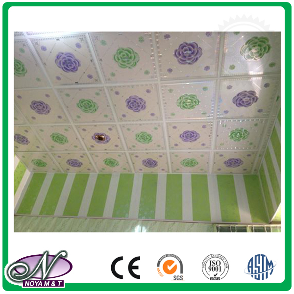 Lightweight beautiful Top quality 3d printing aluminum foil custom size removable ceiling panel