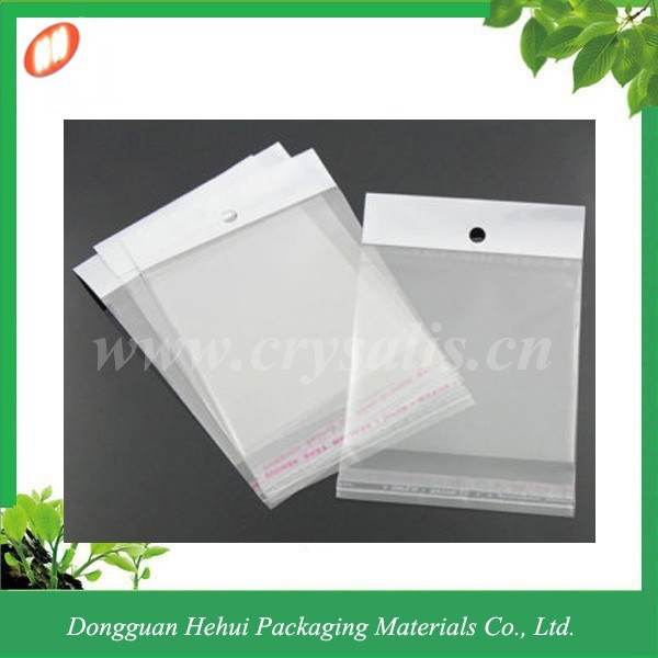 Manufacturing clear plastic header BOPP bags