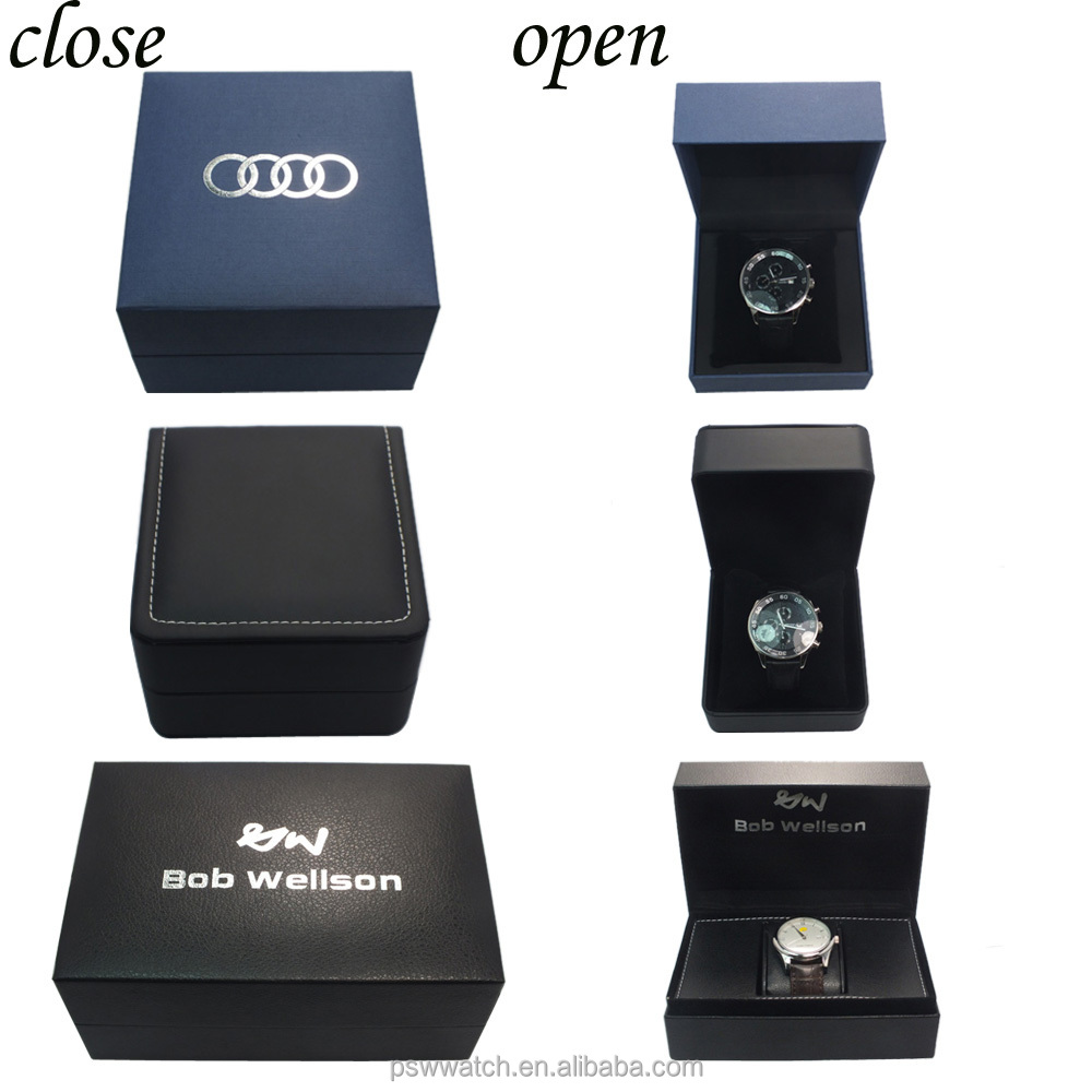 Custom logo watches fahsion bamboo watches with leather watch strap