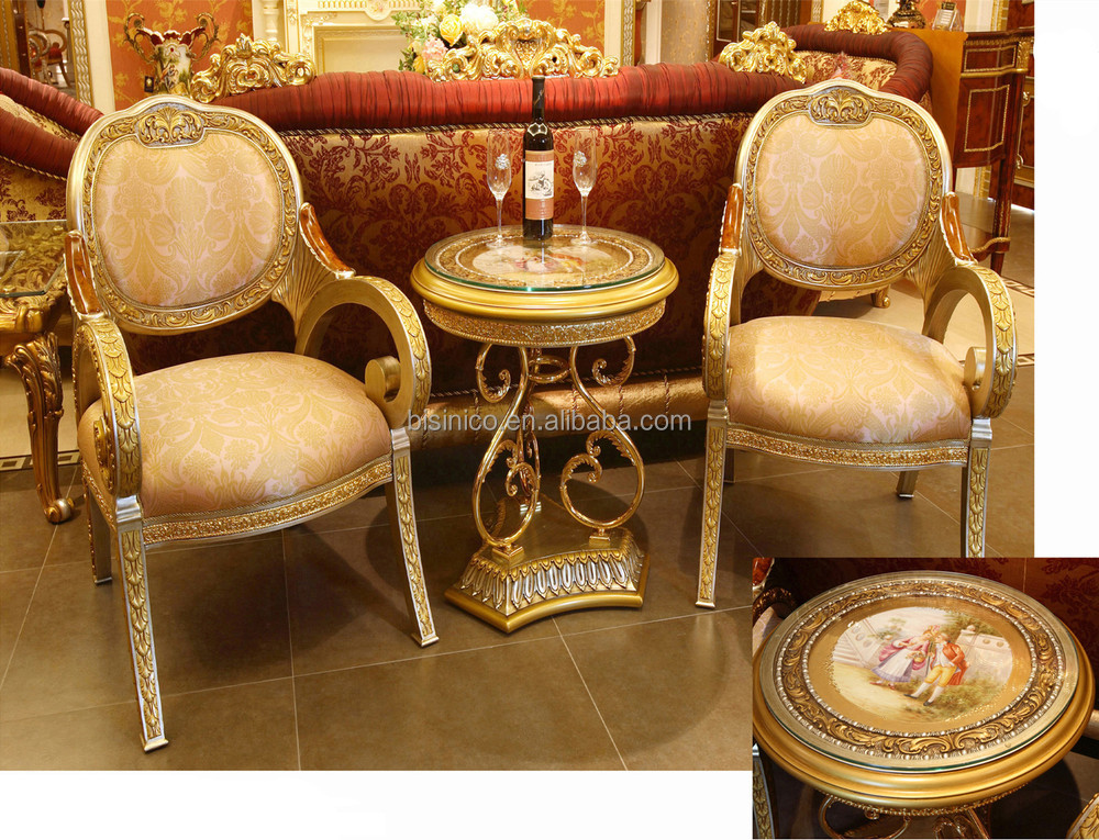 Francés de lujo de oro de estilo barroco tallado sofá de madera ...