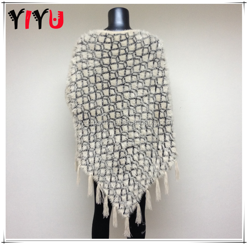 Women V Pattern Knitted Poncho Sweater,Mexican Ponchos For Sales - Buy Ladies...