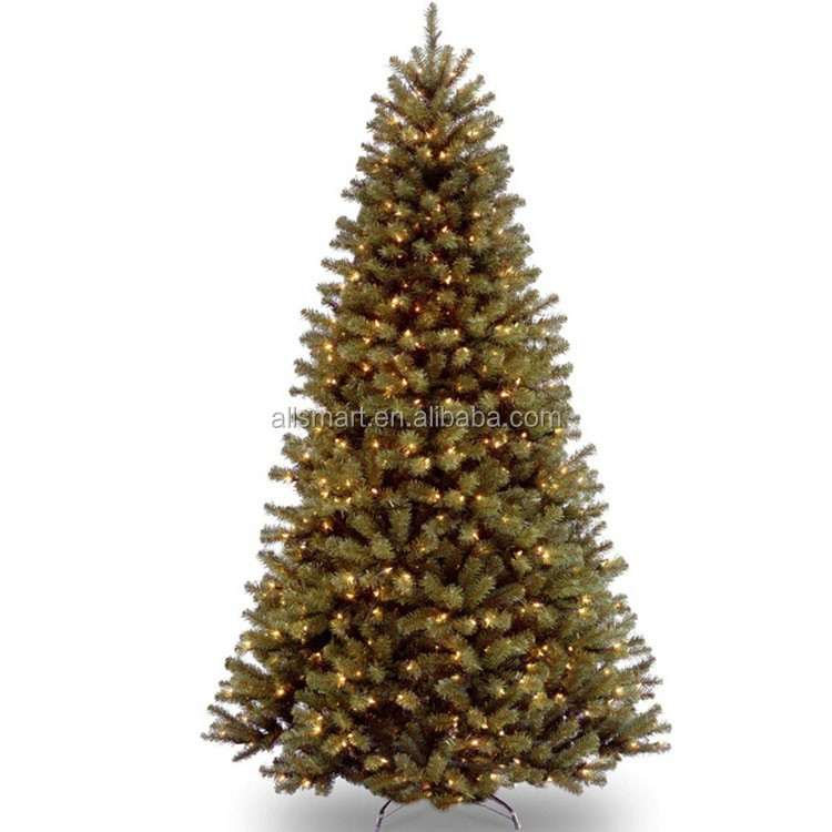 7 5 Ft Prelit Premium Hinged Dense Artificial Christmas Tree With