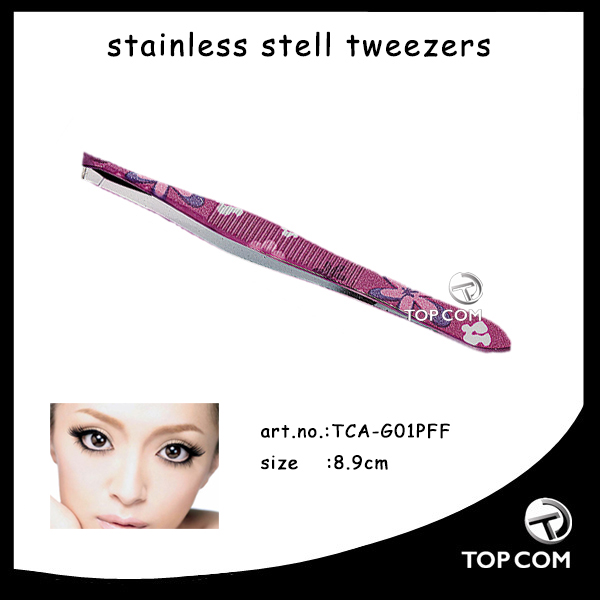 Fashio<em></em>nable colors Slant tip Manicure eyebrow tweezers 問屋・仕入れ・卸・卸売り