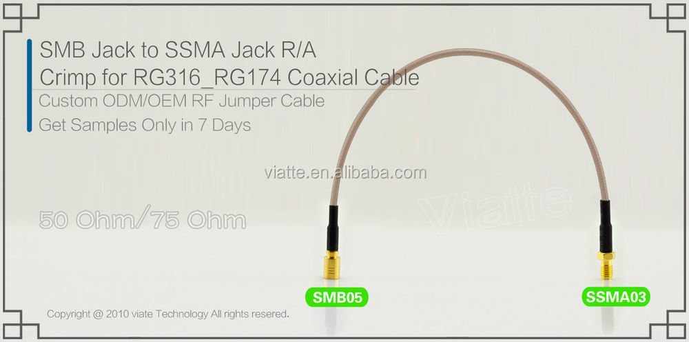 Smbジャック/ssmaメス〜jack/rg316_rg174メス圧着用同軸ケーブルのコネクター仕入れ・メーカー・工場