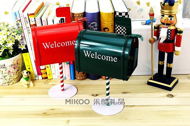 スタイルのヴィラガーデンメールボックス2014年歓迎赤ユニオンフラッグアートウェアギフト金属製のメールボックス問屋・仕入れ・卸・卸売り