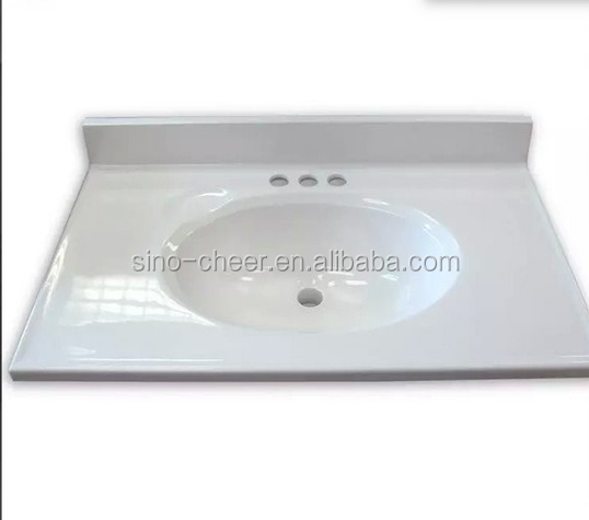 White Cultured Marble Vanity Tops For Bathroom Countertops Buy