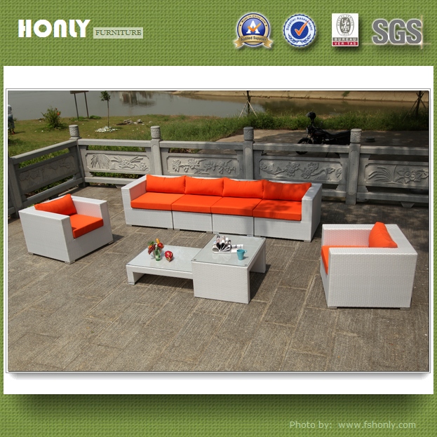 White rattan and wicker furniture metal frame wicker outdoor wicker furniture rattan sofa