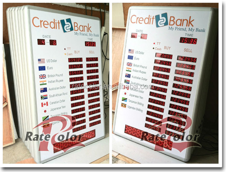 クレイジー販売! 中国の製造元通貨の為替レートledディスプレイボードのためのホテル/銀行印仕入れ・メーカー・工場